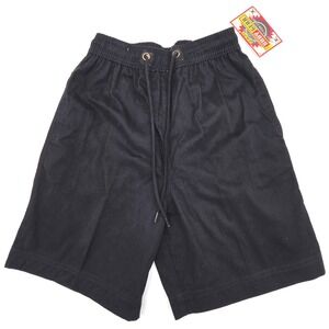 Vintage Body Gear Kids Black Cotton Drawstring Shorts Size 14/16 NWT